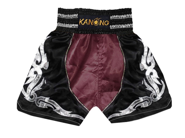 Kanong Boxing Shorts : KNBSH-202-Maroon-Black